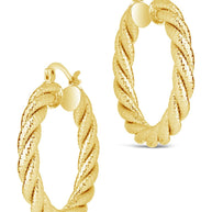 Cerys Statement Woven Hoop Earrings