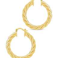 Cerys Statement Woven Hoop Earrings