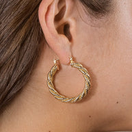 Cerys Statement Woven Hoop Earrings