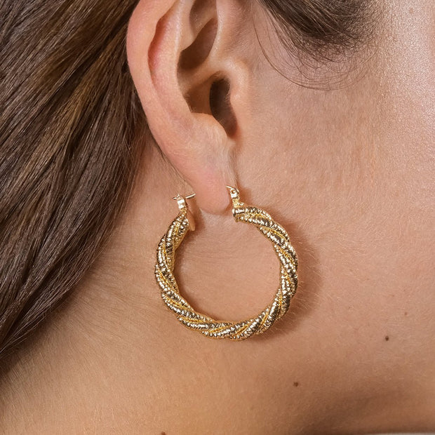 Cerys Statement Woven Hoop Earrings