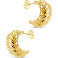 Kalina Quilted Huggie Hoop Earrings