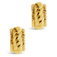 Kalina Quilted Huggie Hoop Earrings