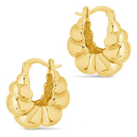 Petite Croissant Hoop Earrings