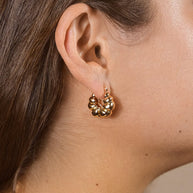 Petite Croissant Hoop Earrings