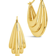 Elodie Textured Statement Hoop Earrings