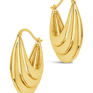 Elodie Textured Statement Hoop Earrings