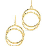 Claudie Interlocking Circle Dangle Earrings