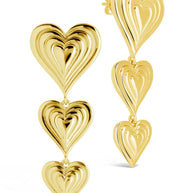 Beating Heart Drop Stud Earrings