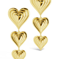 Beating Heart Drop Stud Earrings