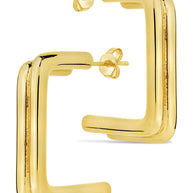 Baguette Hoop Earrings