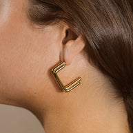 Baguette Hoop Earrings