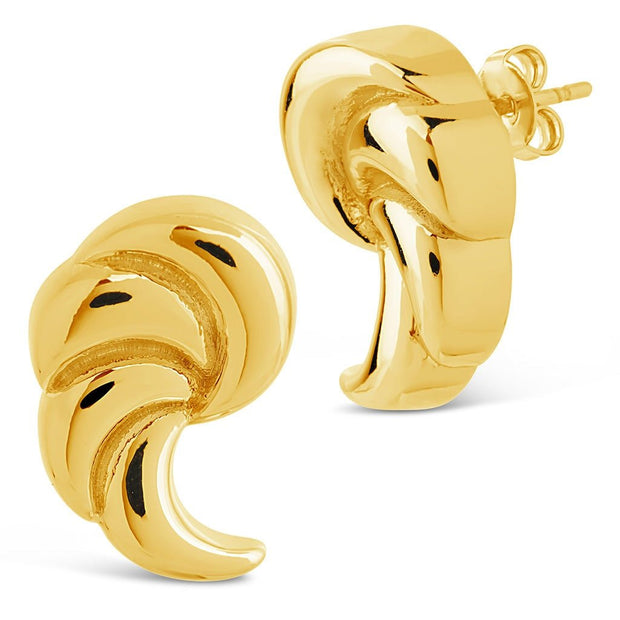 French Horn Stud Earrings