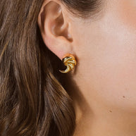 French Horn Stud Earrings