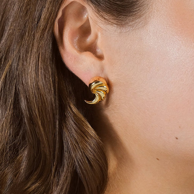 French Horn Stud Earrings