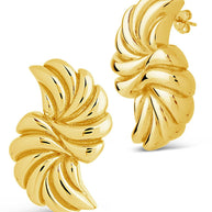 Twisted Croissant Stud Earrings