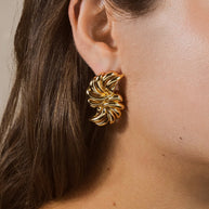Twisted Croissant Stud Earrings