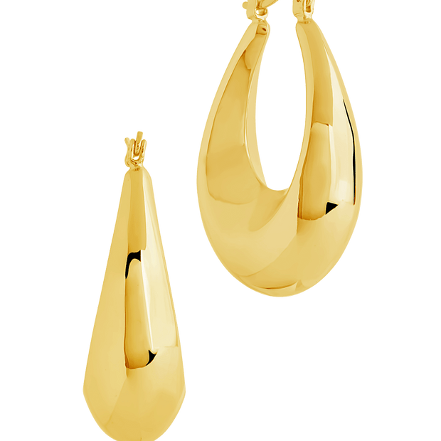 Autumn Elongated Tube Hoop Earrings