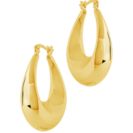 Autumn Elongated Tube Hoop Earrings