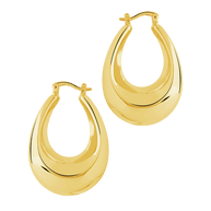 Autumn Elongated Tube Hoop Earrings