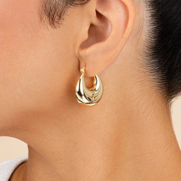 Brooklyn Chunky Tube Hoop Earrings