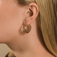 Darla Hammered Hoop Earrings