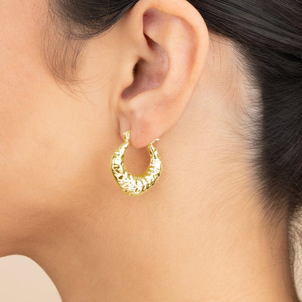 Darla Hammered Hoop Earrings