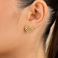 Meredith Heart Stud Earrings