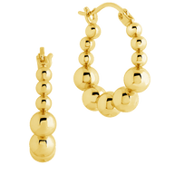 Graduated Bubble Sphere Hoop Earrings