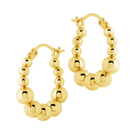 Graduated Bubble Sphere Hoop Earrings
