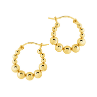 Graduated Bubble Sphere Hoop Earrings