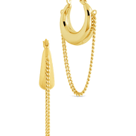 Mackenzie Chain Drop Hoop Earrings