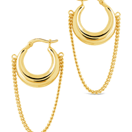 Mackenzie Chain Drop Hoop Earrings