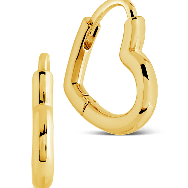 Elle Heart Micro Hoop Earrings