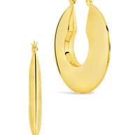 Paige Flat Tube Hoop Earrings