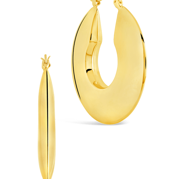 Paige Flat Tube Hoop Earrings