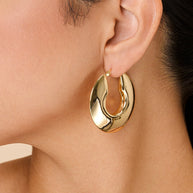 Paige Flat Tube Hoop Earrings