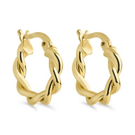 Hazel Textured Twisted Hoop Earrings