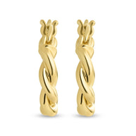 Hazel Textured Twisted Hoop Earrings