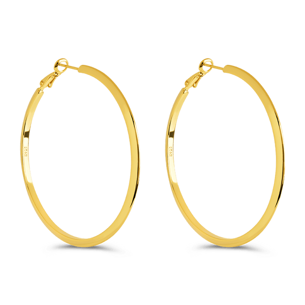 Leona Polished Hoop Earrings