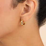 Lavina Polished Micro Hoop Earrings