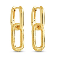 Felicity Textured Chain Link Drop Earrings