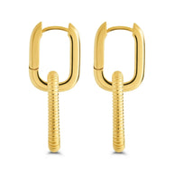 Felicity Textured Chain Link Drop Earrings