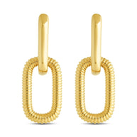 Felicity Textured Chain Link Drop Earrings