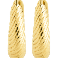 Fairley Oval Textured Micro Hoops