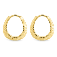 Fairley Oval Textured Micro Hoops