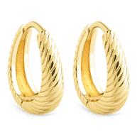 Fairley Oval Textured Micro Hoops