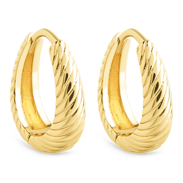 Fairley Oval Textured Micro Hoops