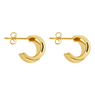 Tamara Double Row Huggie Hoop Earrings