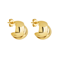 Tamara Double Row Huggie Hoop Earrings