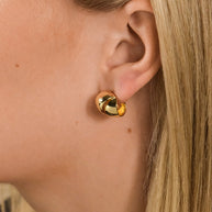 Tamara Double Row Huggie Hoop Earrings